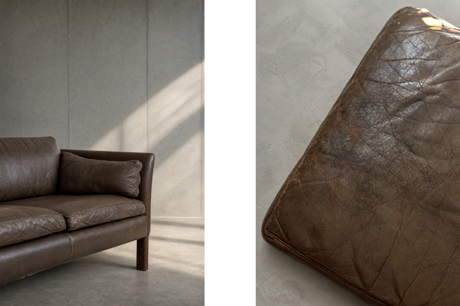 Skórzana sofa Cromwell, proj. Arne Norell, Szwecja, lata 60