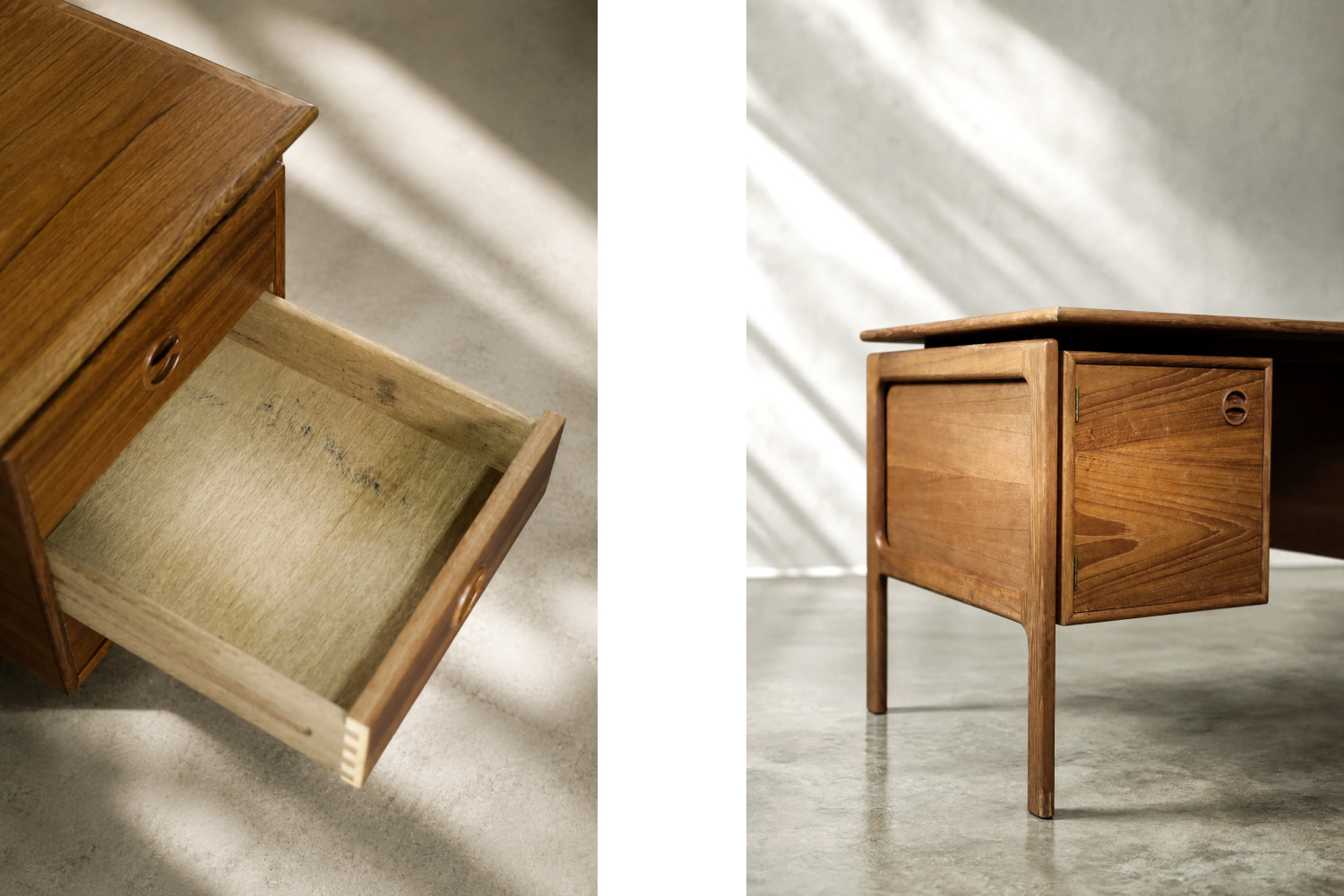 Modernistyczne biurko tekowe, proj. Arne Vodder dla GV Møbler, Dania, 1960
