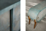 Rounded turquoise sideboard, Italy, 1960s