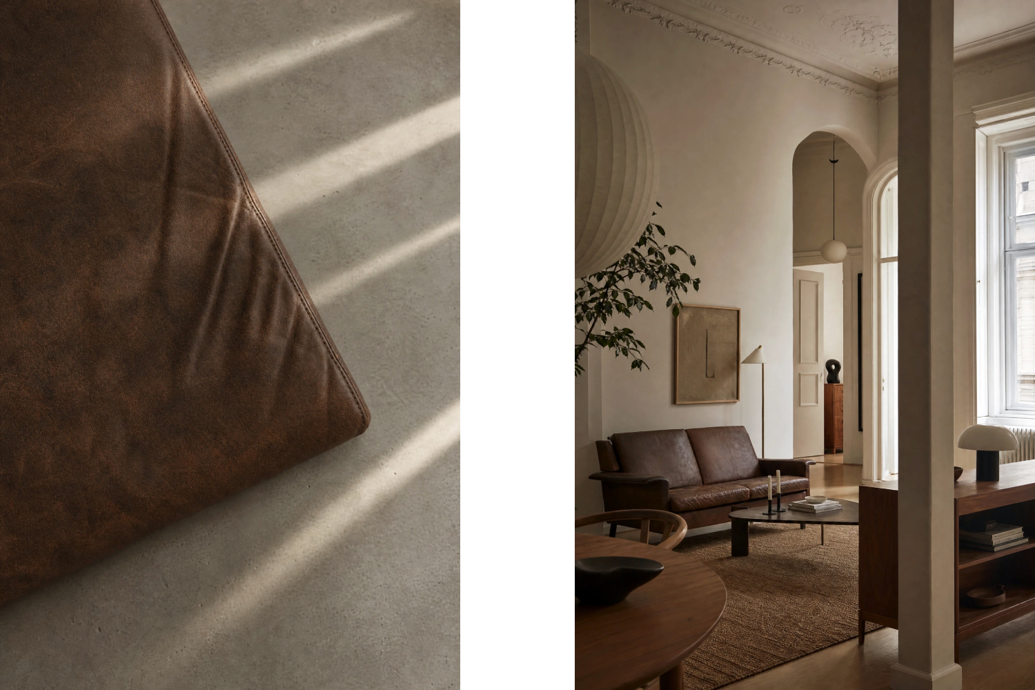 Dwuosobowa sofa skórzana model 3330, proj. Arne Vodder dla Fritz Hansen, Dania, lata 60