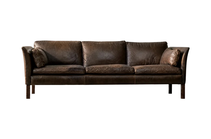 Skórzana sofa Cromwell, proj. Arne Norell, Szwecja, lata 60