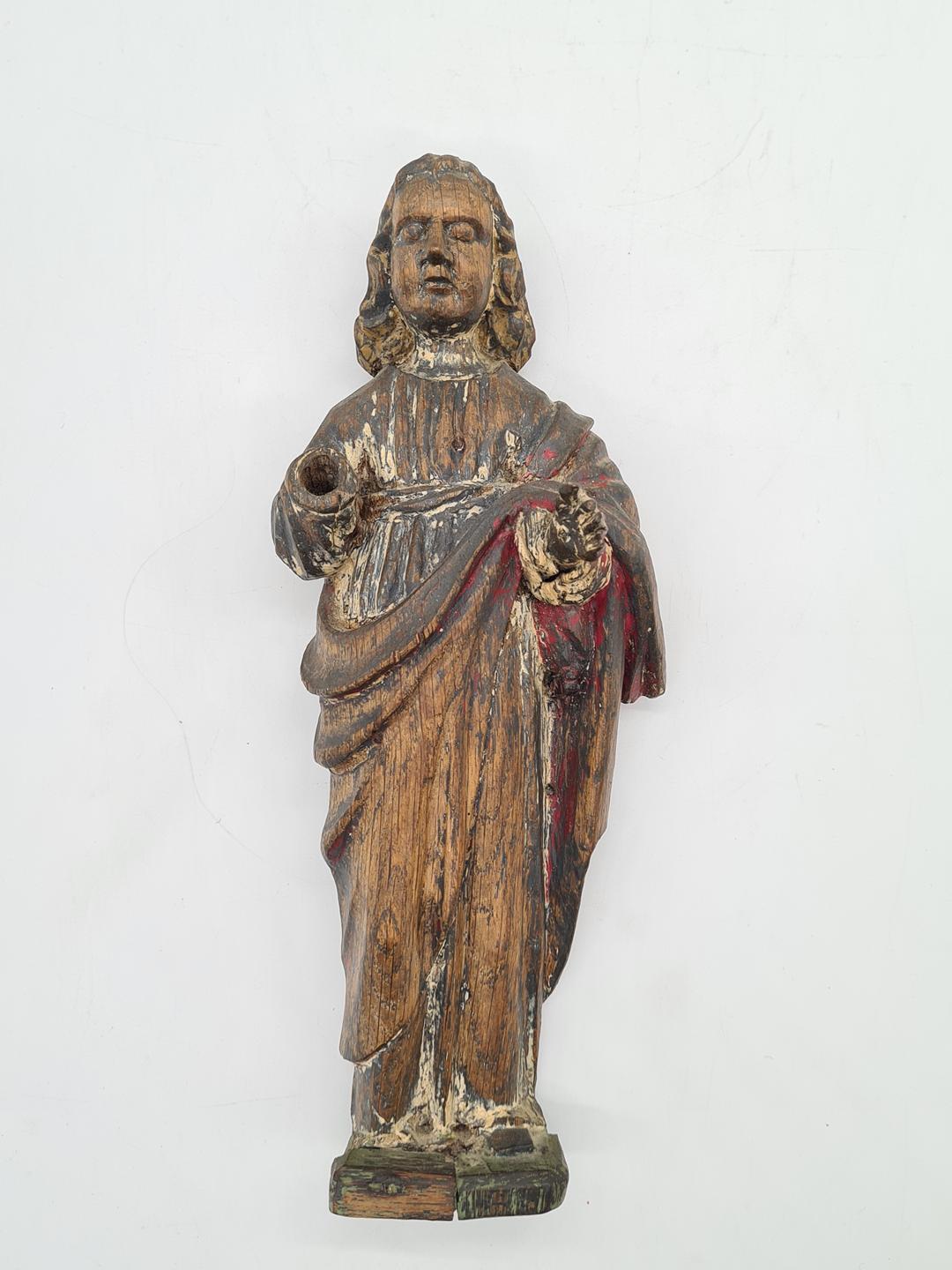 Wooden religious sculpture, Salvator Mundi – Saviour of the World, 18th century
