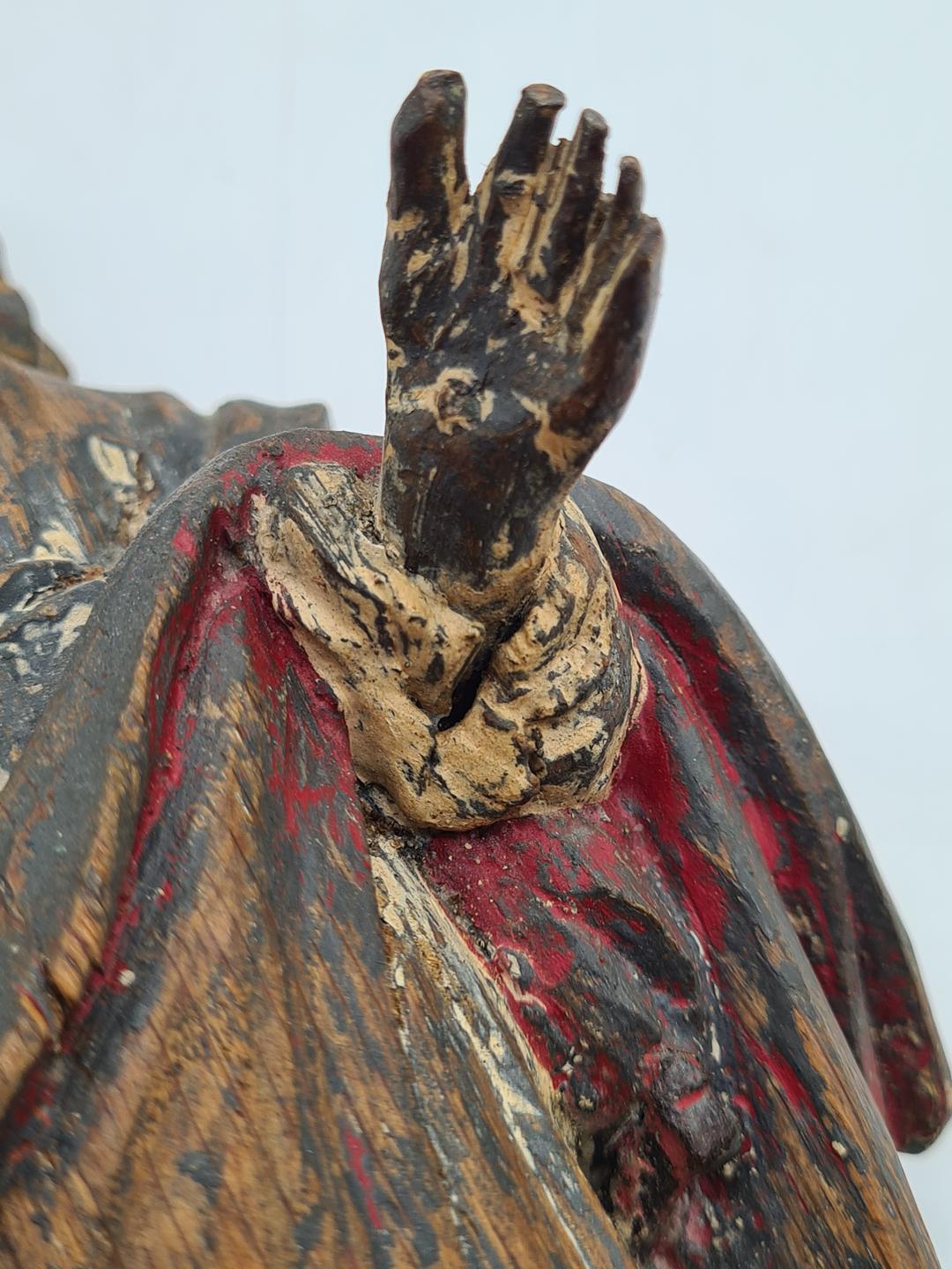 Wooden religious sculpture, Salvator Mundi – Saviour of the World, 18th century