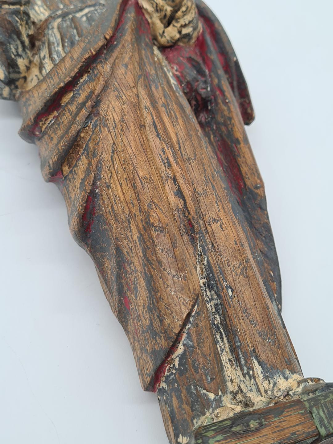 Wooden religious sculpture, Salvator Mundi – Saviour of the World, 18th century