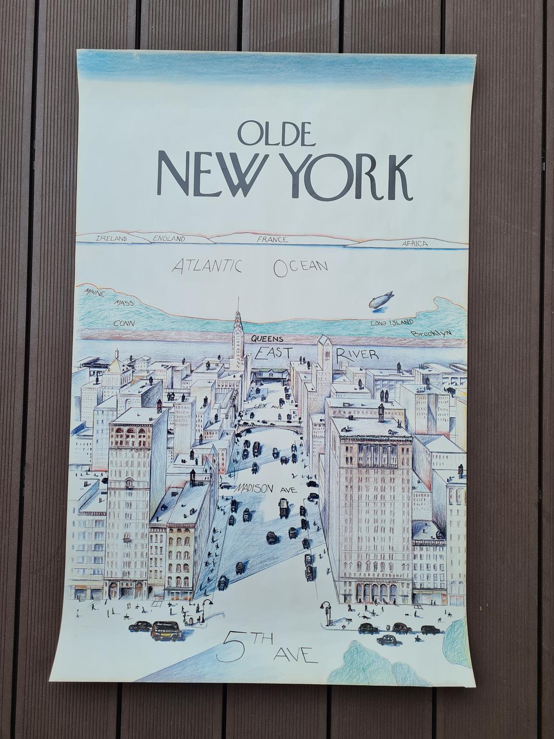 Plakat vintage, proj. Saula Steinberga, lata 80