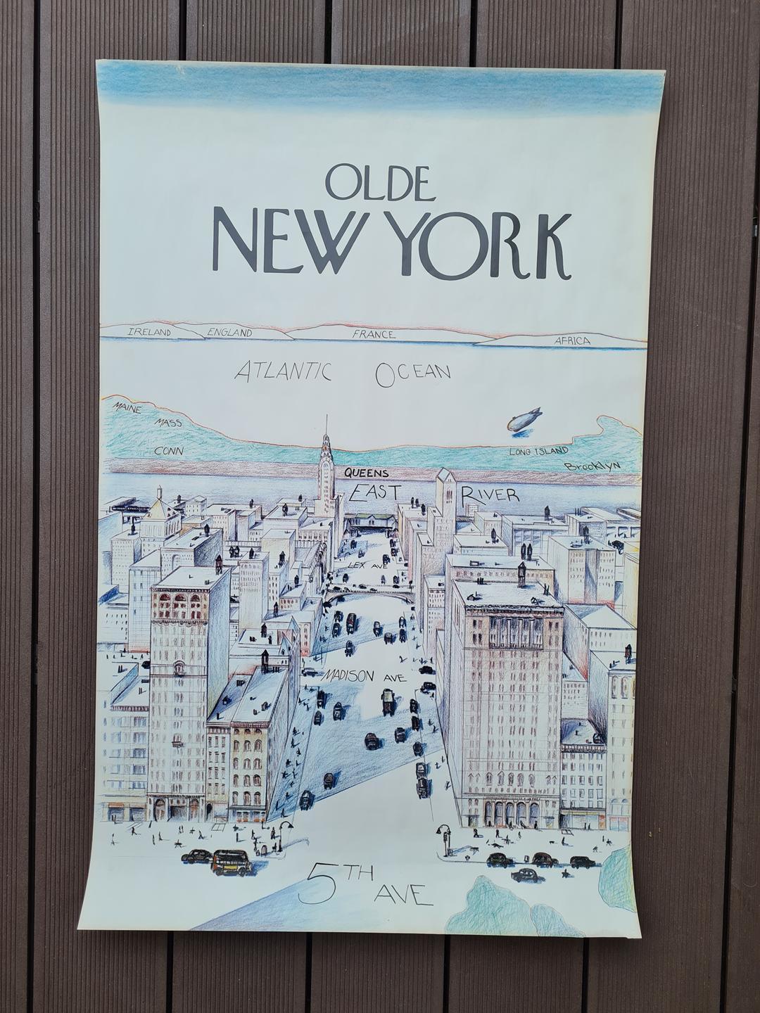 Plakat vintage, proj. Saula Steinberga, lata 80