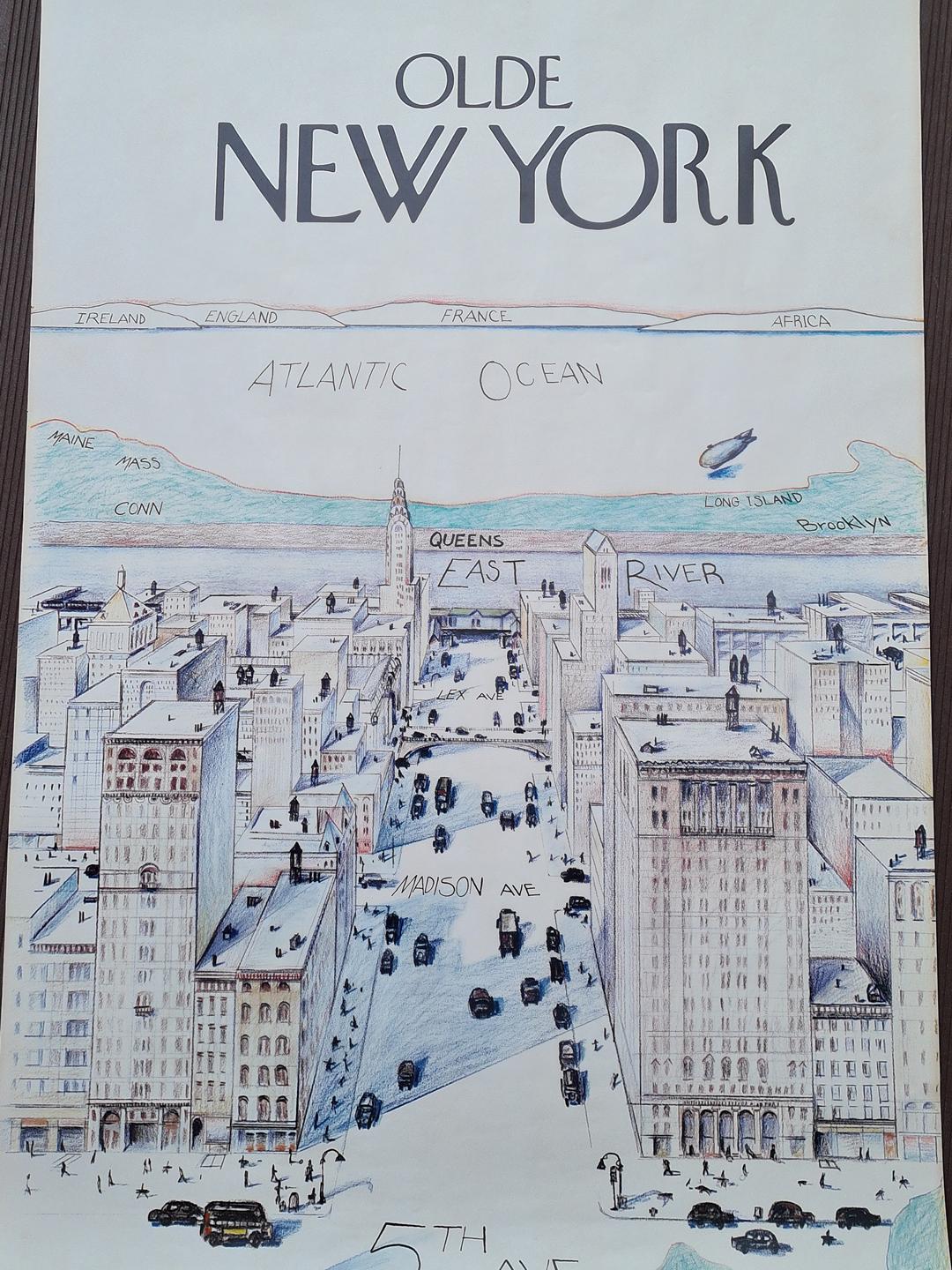 Plakat vintage, proj. Saula Steinberga, lata 80