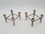 Scandinavian modular aluminium candleholders, Germany, 1970s