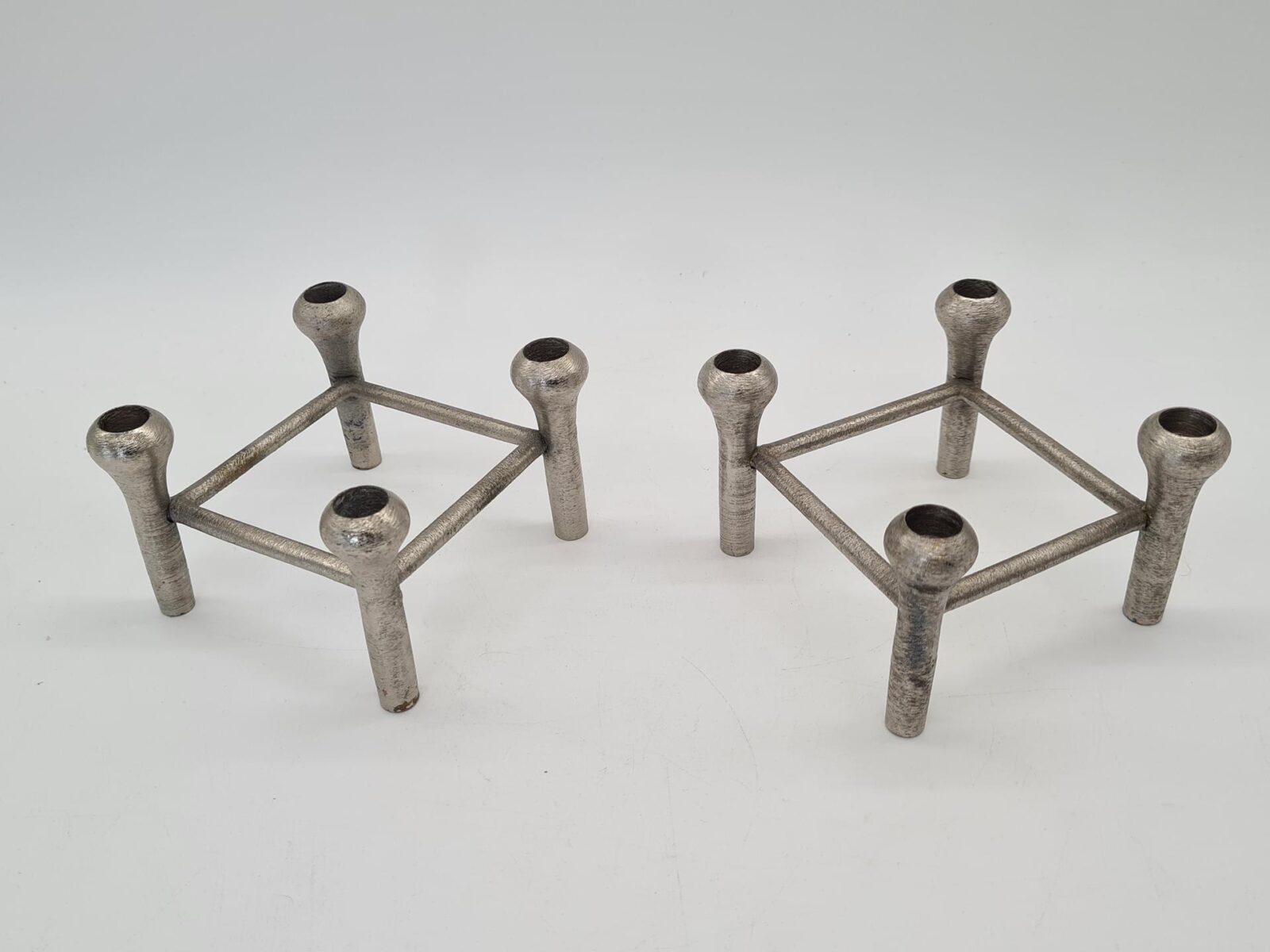 Scandinavian modular aluminium candleholders, Germany, 1970s