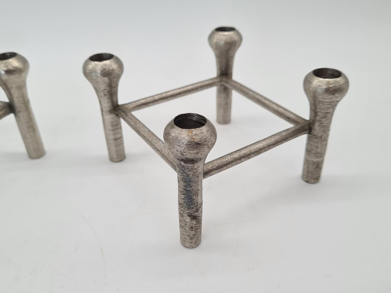 Scandinavian modular aluminium candleholders, Germany, 1970s