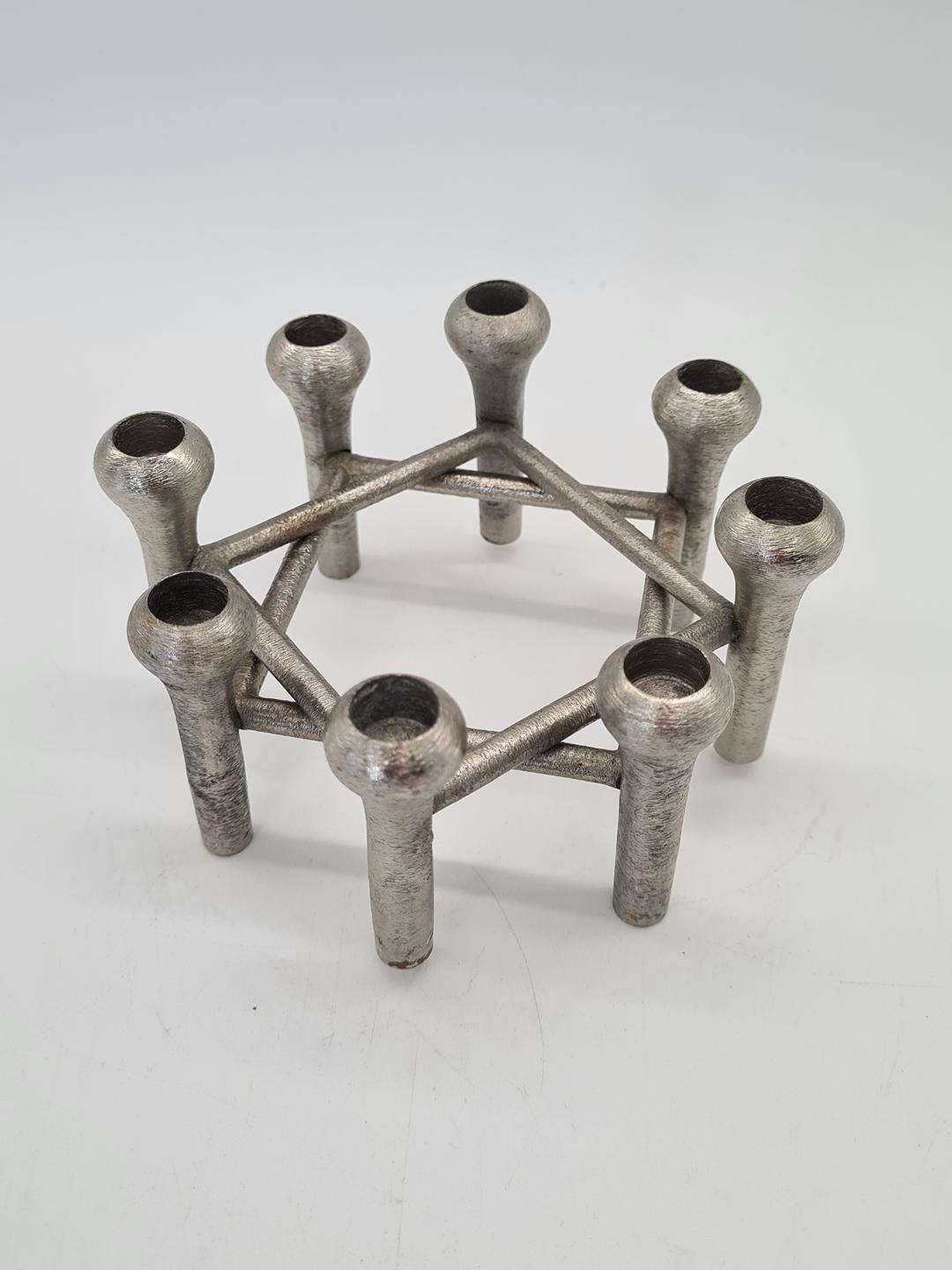 Scandinavian modular aluminium candleholders, Germany, 1970s
