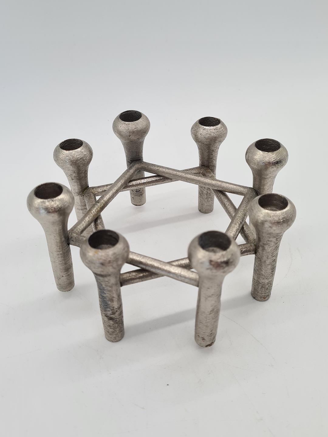 Scandinavian modular aluminium candleholders, Germany, 1970s