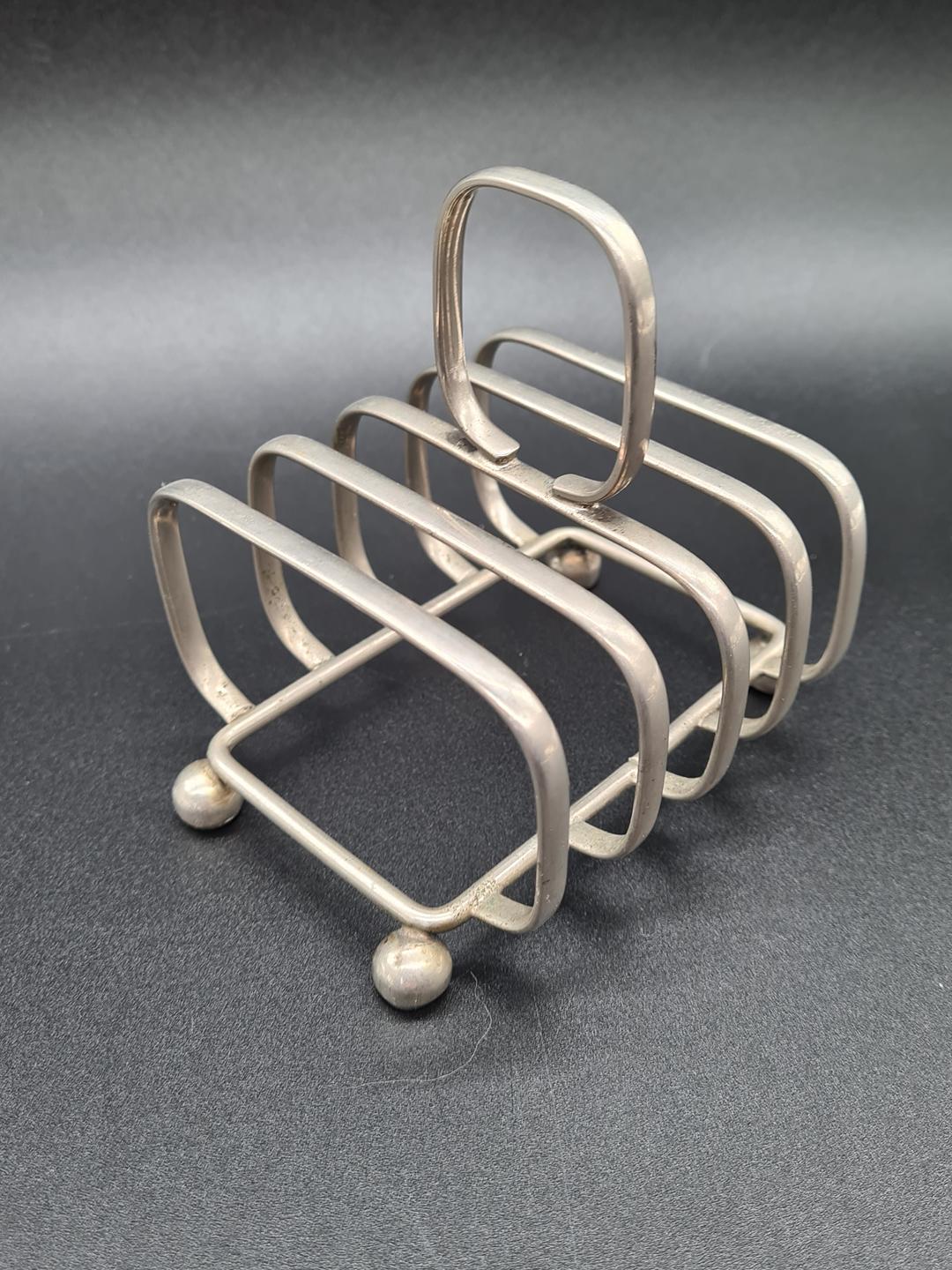 Silver-plated toast rack, England, 1960s