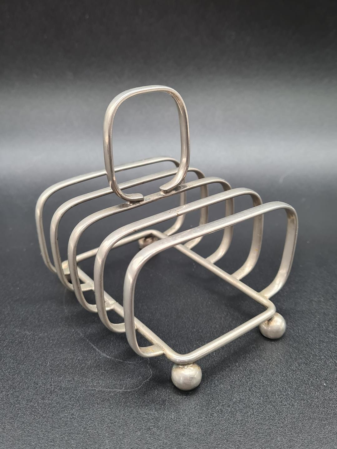 Silver-plated toast rack, England, 1960s
