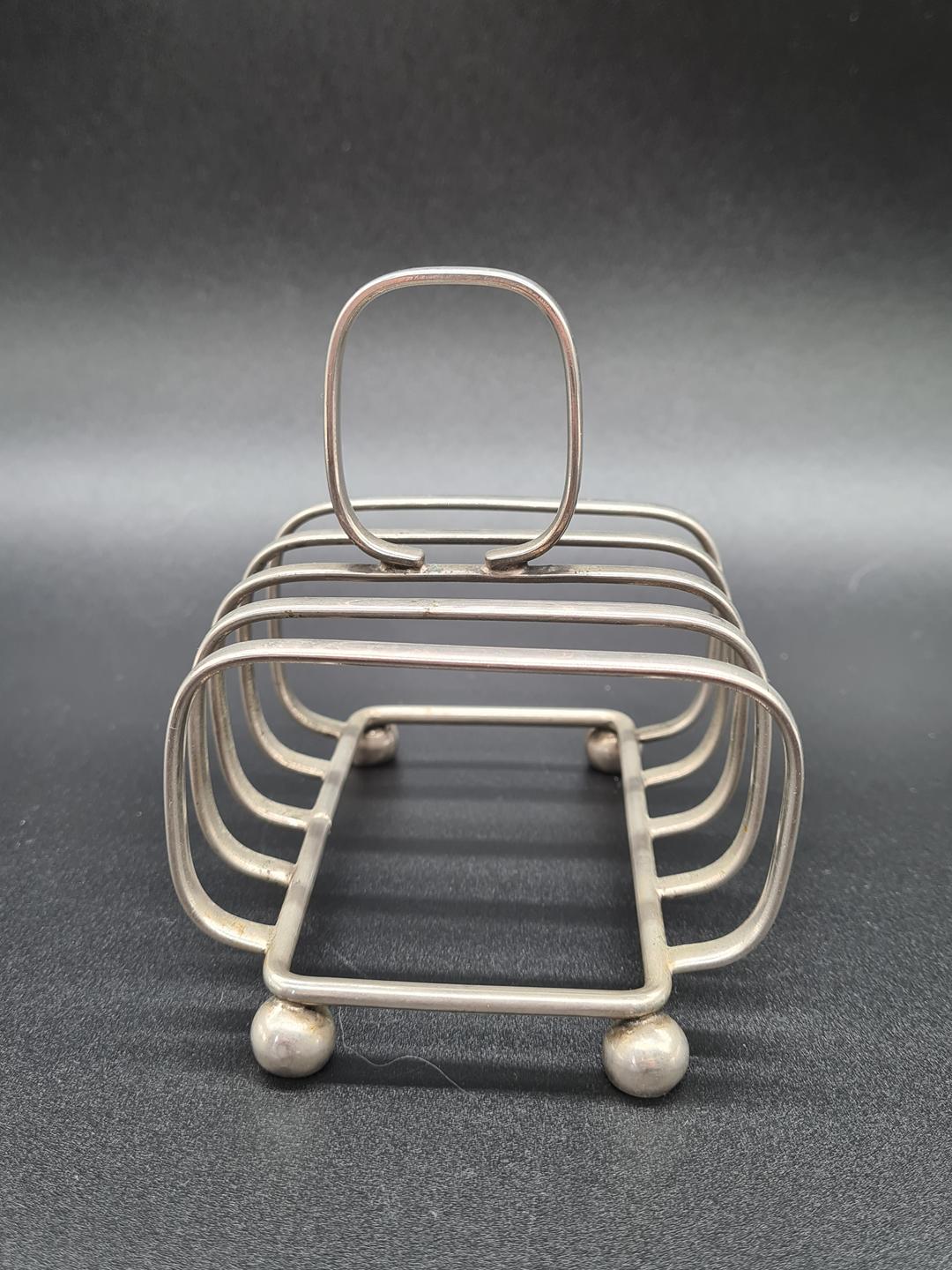 Silver-plated toast rack, England, 1960s
