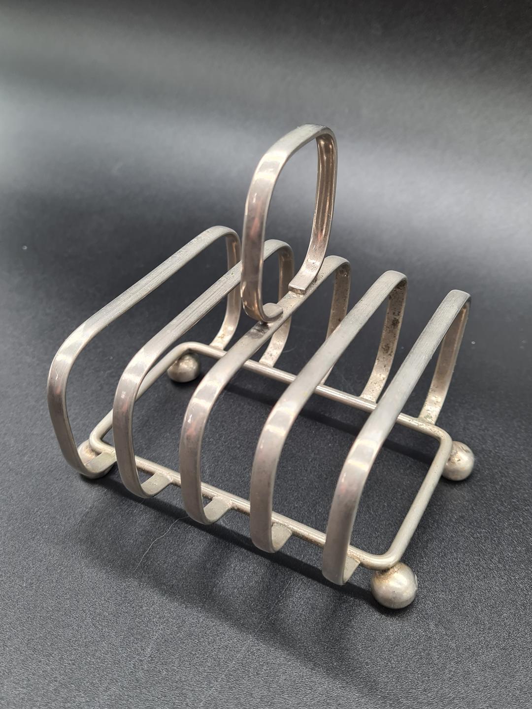 Silver-plated toast rack, England, 1960s