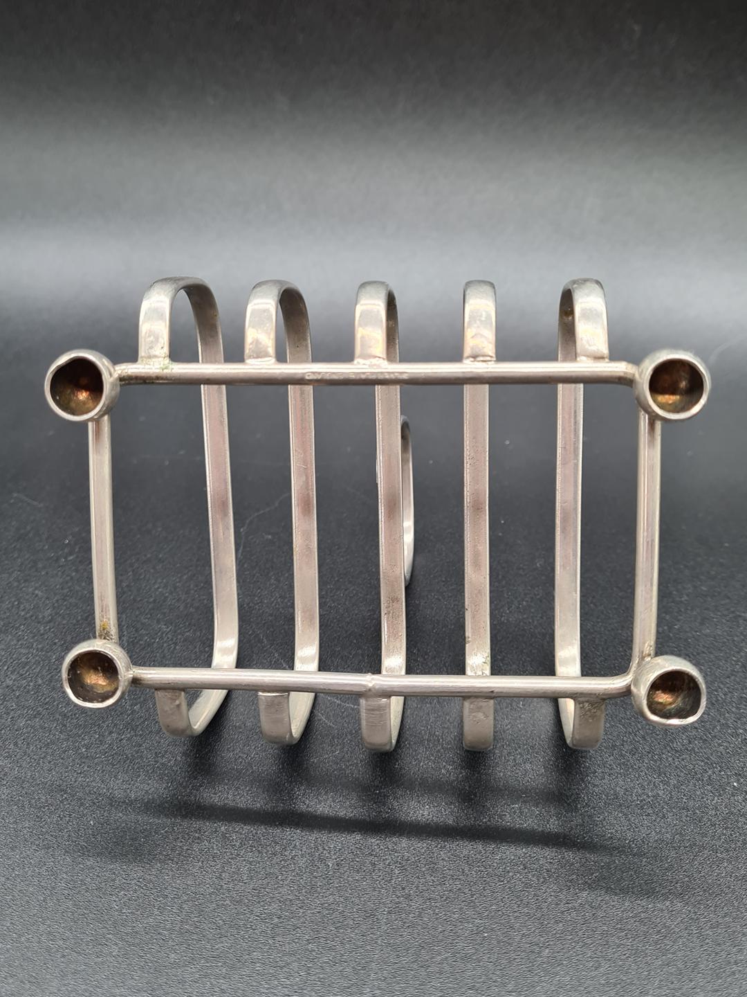 Silver-plated toast rack, England, 1960s