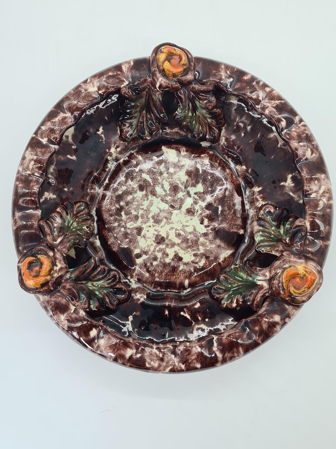 Large decorative ceramic plate, Jasba Keramik, Germany, 1960s