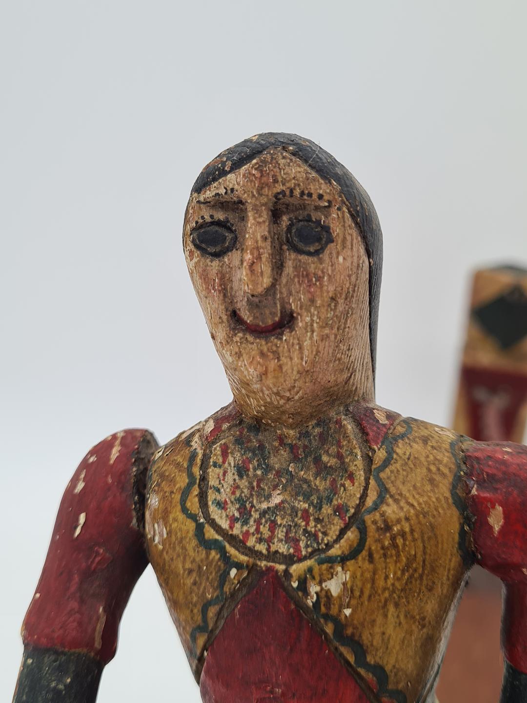 Folk toy with a dancing couple, polychrome, Europe, 1900