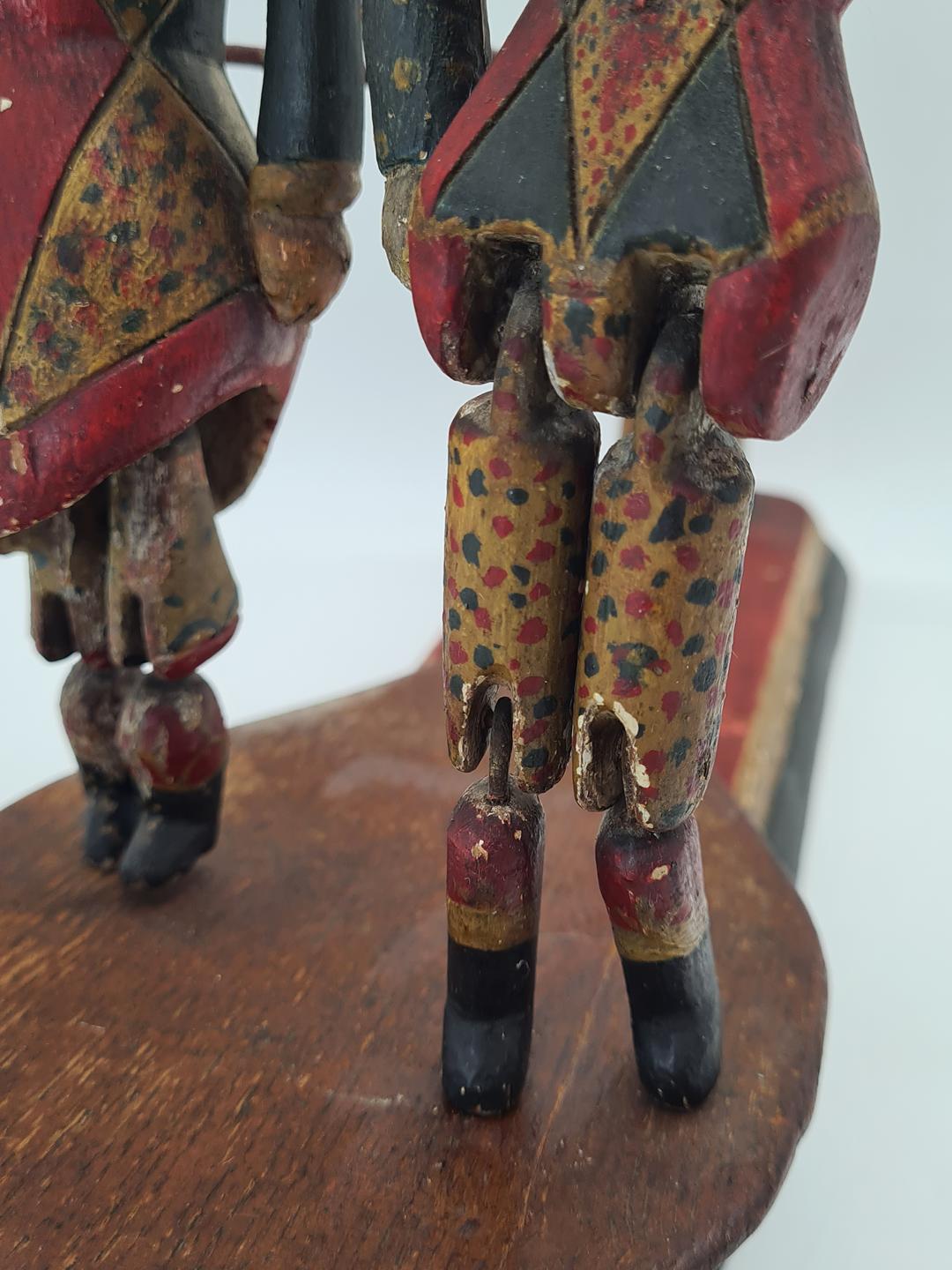 Folk toy with a dancing couple, polychrome, Europe, 1900