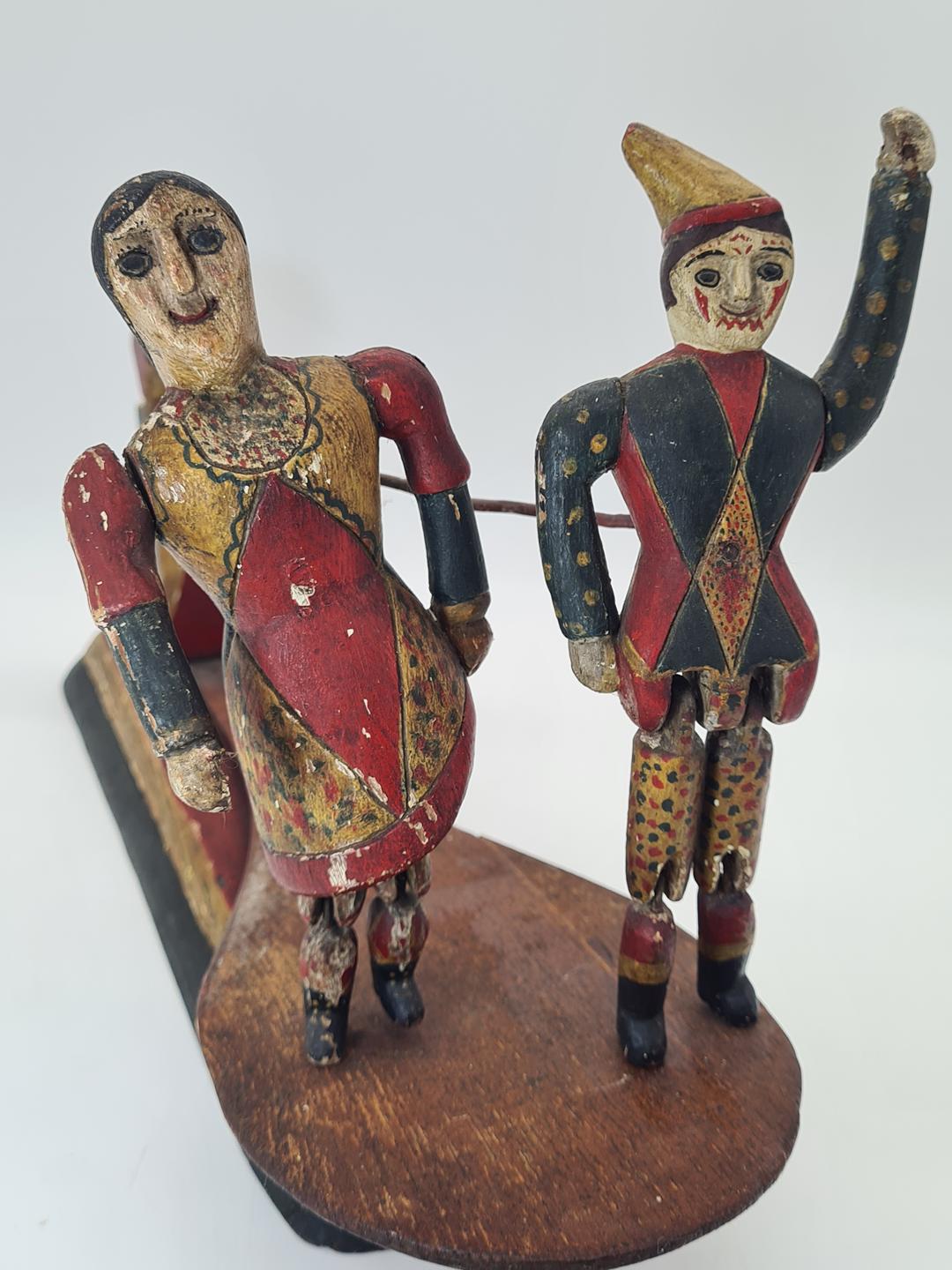 Folk toy with a dancing couple, polychrome, Europe, 1900