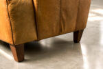 Vintage leather three-seater sofa, 1960s
