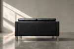 Klasyczna dwuosobowa sofa skórzana, Dania, lata 70