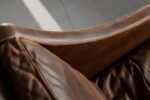 Leather lounge chair with footstool, model 2207, designed by Børge Mogensen, Fredericia, Denmark, 1960s