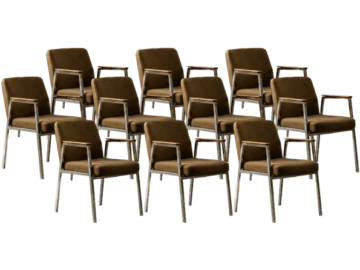 Brązowe krzesło konferencyjne, Drabert, Niemcy, lata 70