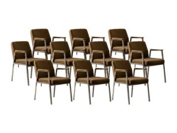 Brązowe krzesło konferencyjne, Drabert, Niemcy, lata 70