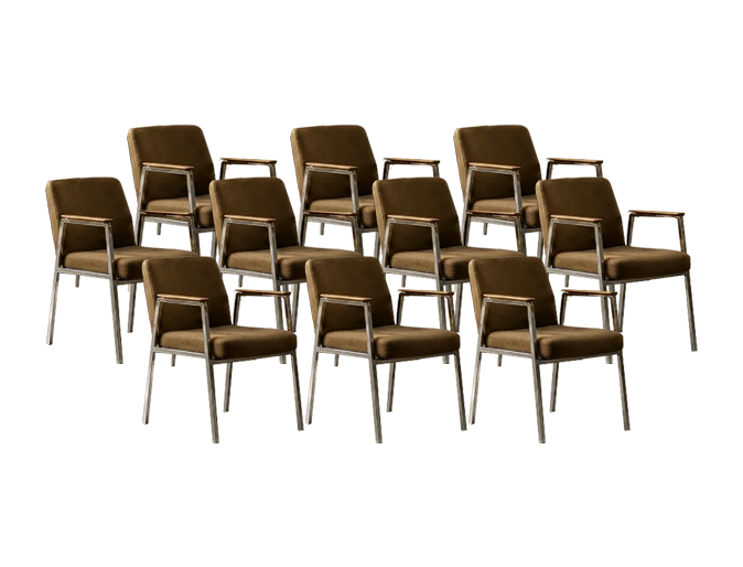 Brown conference chair, Drabert, Germany, 1970s