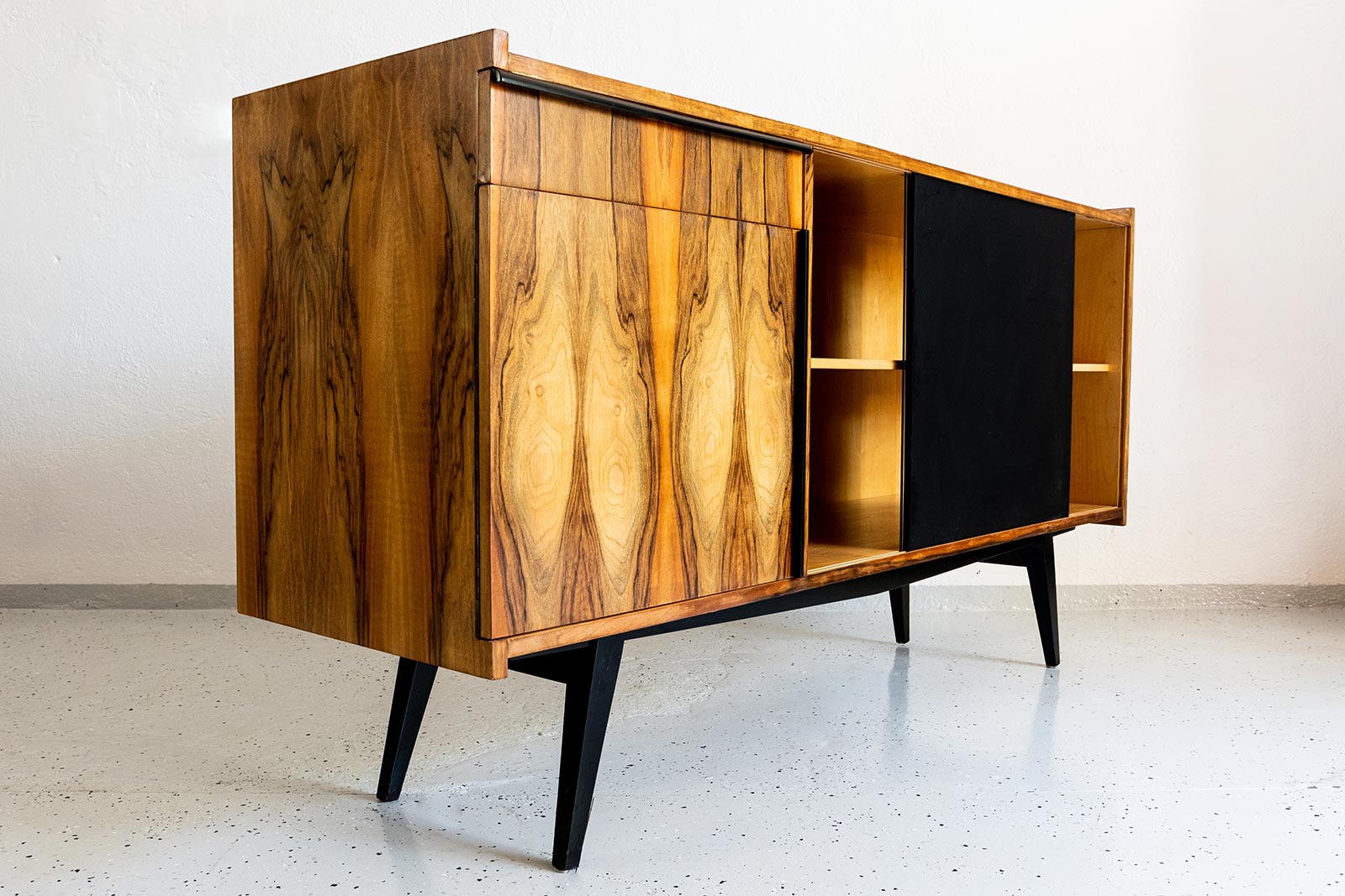 Veneered PRL Sideboard, Poland, 1970s