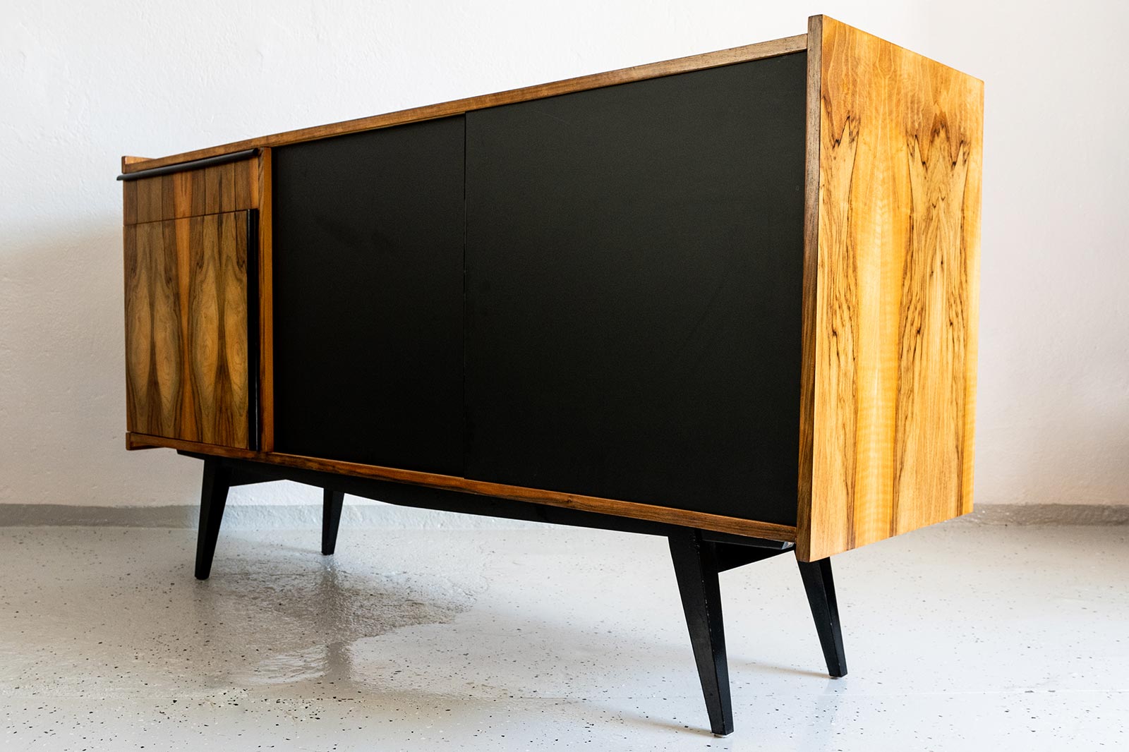 Veneered PRL Sideboard, Poland, 1970s