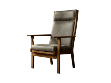 Dębowy fotel vintage GE 181 A, proj. Hans J. Wegner, Getama, Dania, lata 50
