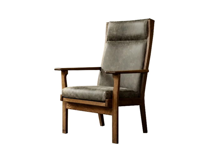 Vintage oak GE 181 A armchair, designed by Hans J. Wegner, Getama, Denmark, 1950s