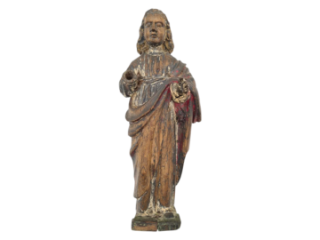 Drewniana rzeźba sakralna, Salvator Mundi – Zbawiciel Świata, XVIII w.