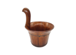Rustic wooden vessel with a handle, 1960s