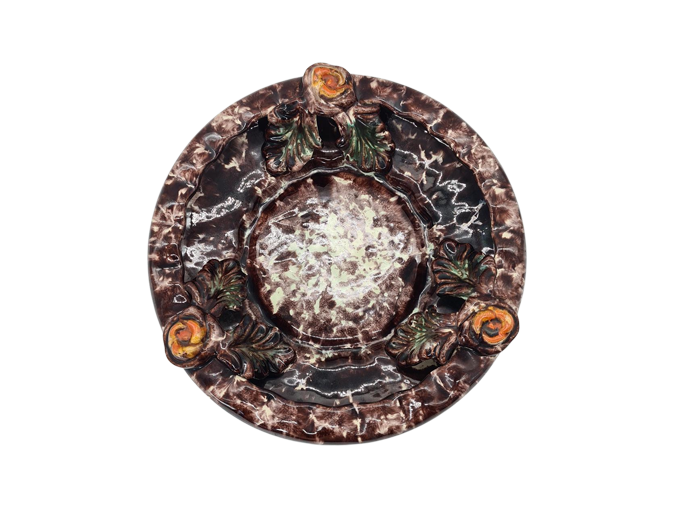 Large decorative ceramic plate, Jasba Keramik, Germany, 1960s