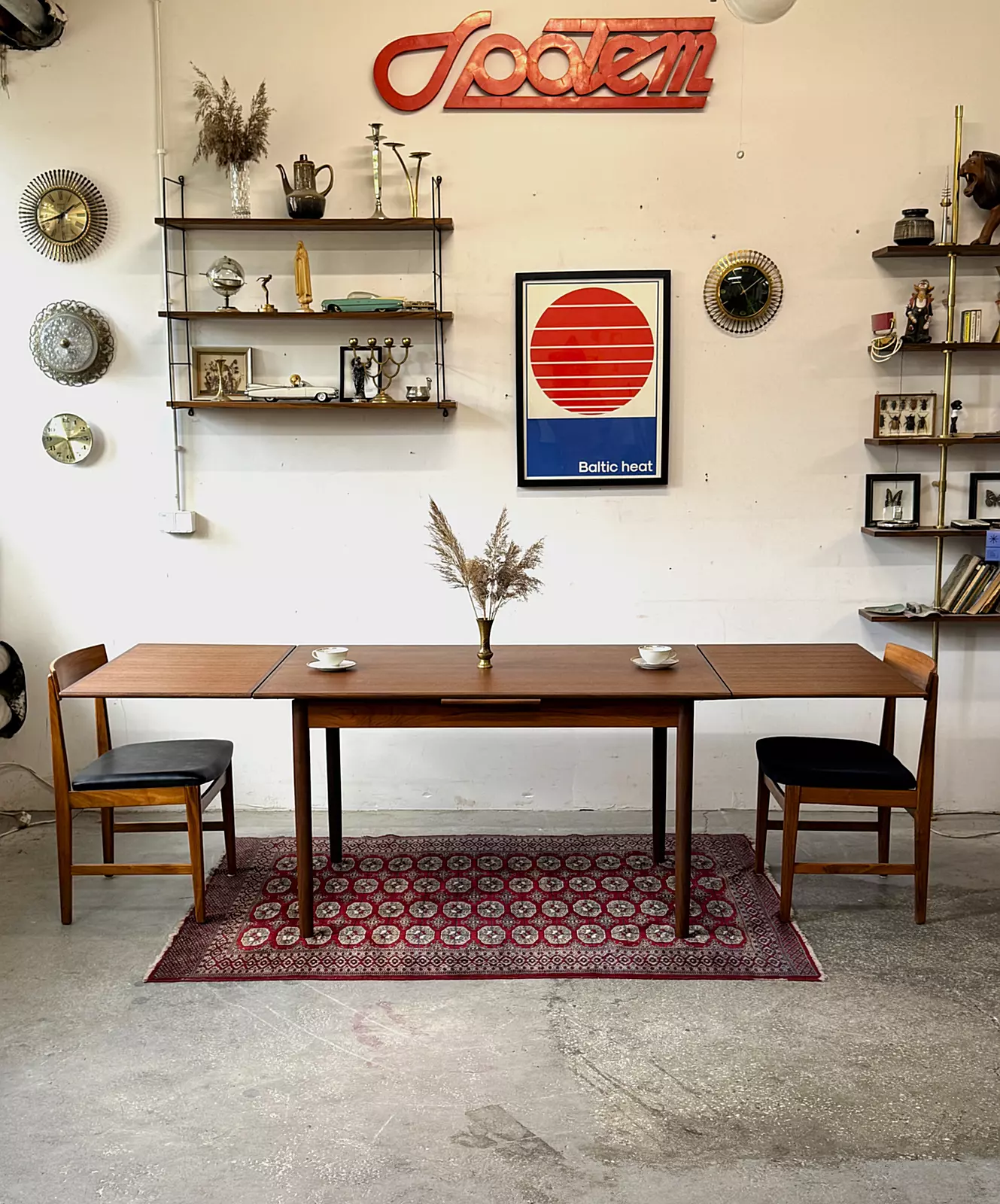 Vintage extendable table, Denmark, 1960s/70s