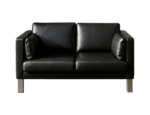 Classic two-seater leather sofa, Denmark, 1970s