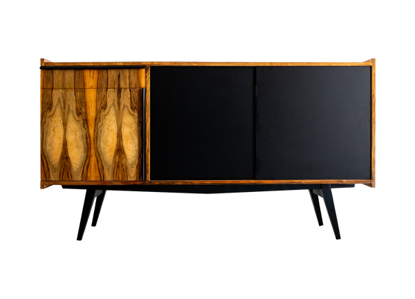 Veneered PRL Sideboard, Poland, 1970s