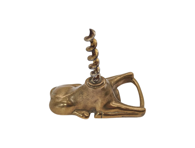 Figural Bronze Corkscrew, Denmark, 1960s
