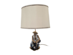 Ceramic lamp with fisherman figurine, 1960s/70s