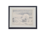 Polar bear, lithograph, Fridtjof Nansen, Norway, 1974