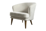 Low modernist armchair with rounded backrest, Scandinavia, 1960s