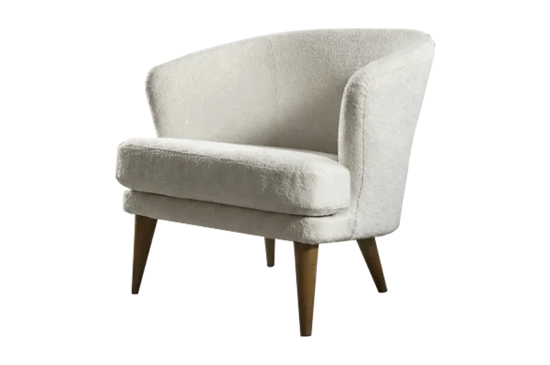 Low modernist armchair with rounded backrest, Scandinavia, 1960s
