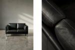 Klasyczna dwuosobowa sofa skórzana, Dania, lata 70