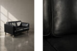 Klasyczna dwuosobowa sofa skórzana, Dania, lata 70