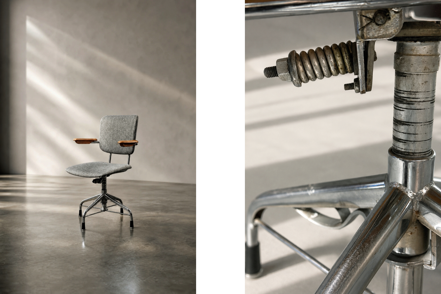 Industrial office chair, Verkstads AB Lindqvist Motala, Sweden, 1960s