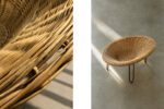 Sferyczny fotel rattanowy Bowl Chair w stylu Boho, Włochy, lata 50